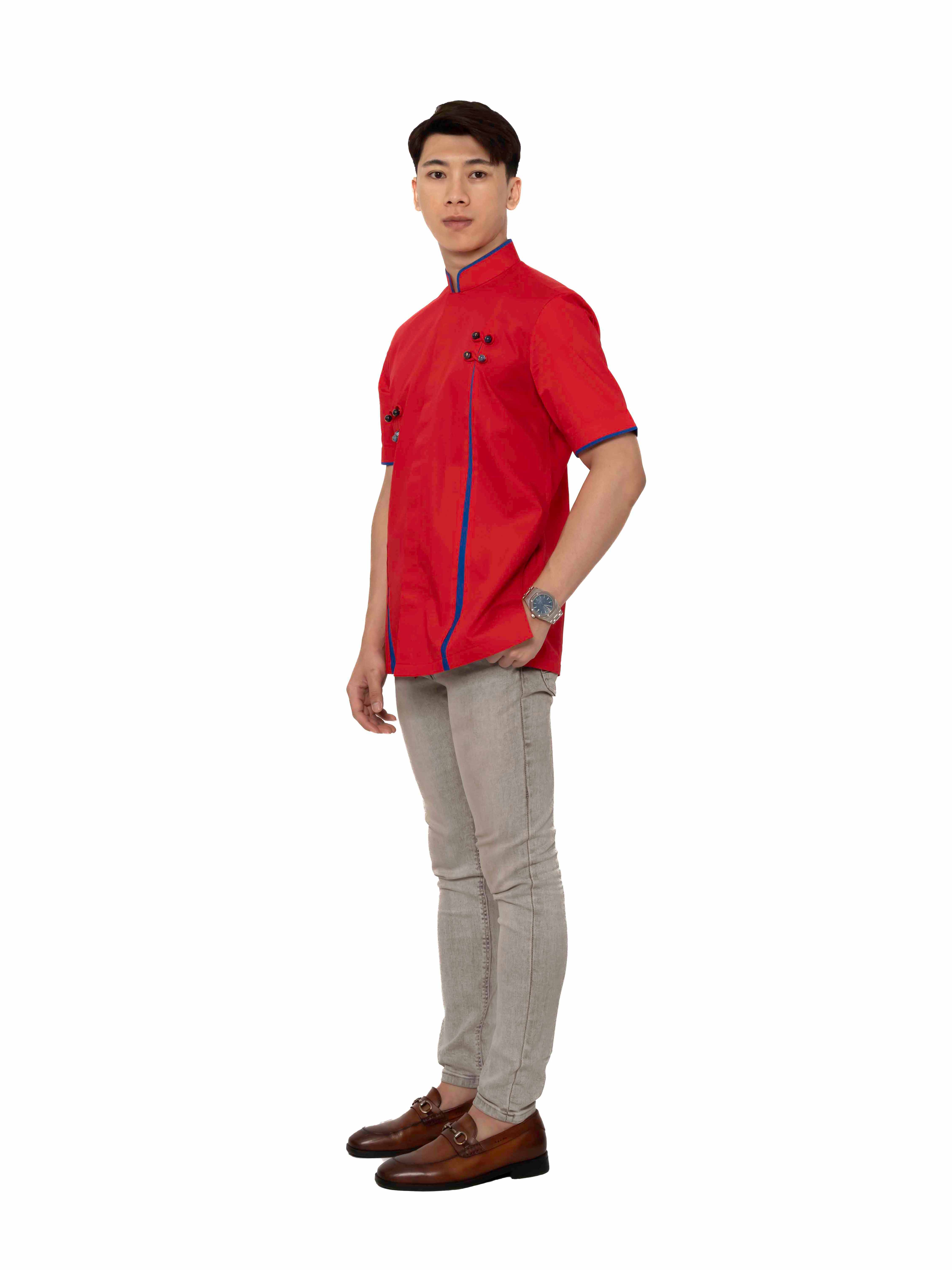 Red Shirt Shanghai Collar SS12230059